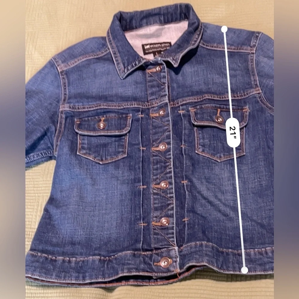 Lee Modern Series Trucker Style Denim Jacket Medium/Dark Wash Size L